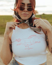 Load image into Gallery viewer, The Crop Tank - White/Pink