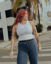 Load image into Gallery viewer, The Crop Tank - White/Blue