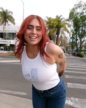 Load image into Gallery viewer, The Crop Tank - White/Blue