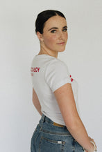Load image into Gallery viewer, The Baby Tee - White/Red