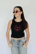 Load image into Gallery viewer, The Crop Tank - Black/Red