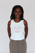 Load image into Gallery viewer, The Crop Tank - White/Red