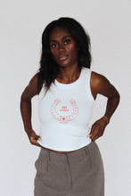 Load image into Gallery viewer, The Crop Tank - White/Red