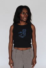 Load image into Gallery viewer, The Crop Tank - Black/Blue