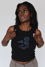 Load image into Gallery viewer, The Crop Tank - Black/Blue