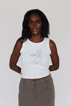 Load image into Gallery viewer, The Crop Tank - White/Blue