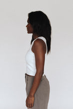 Load image into Gallery viewer, The Crop Tank - White/Blue