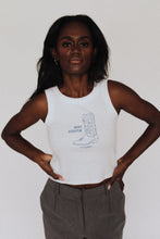 Load image into Gallery viewer, The Crop Tank - White/Blue