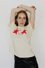 Load image into Gallery viewer, The Girlfriend Tee - Ecru/Red