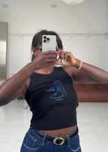 Load image into Gallery viewer, The Crop Tank - Black/Blue
