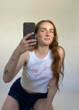 Load image into Gallery viewer, The Crop Tank - White/Pink
