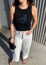 Load image into Gallery viewer, The Crop Tank - Black/Blue
