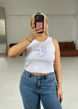 Load image into Gallery viewer, The Crop Tank - White/Blue

