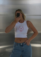 Load image into Gallery viewer, The Crop Tank - White/Red

